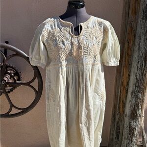 Carolina K Embroidered Linen Oaxaca Dress
